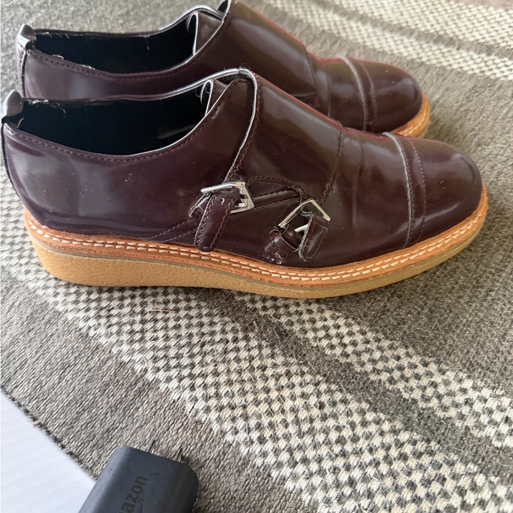 Zara Basic Women’s Burgundy Leather Shoes